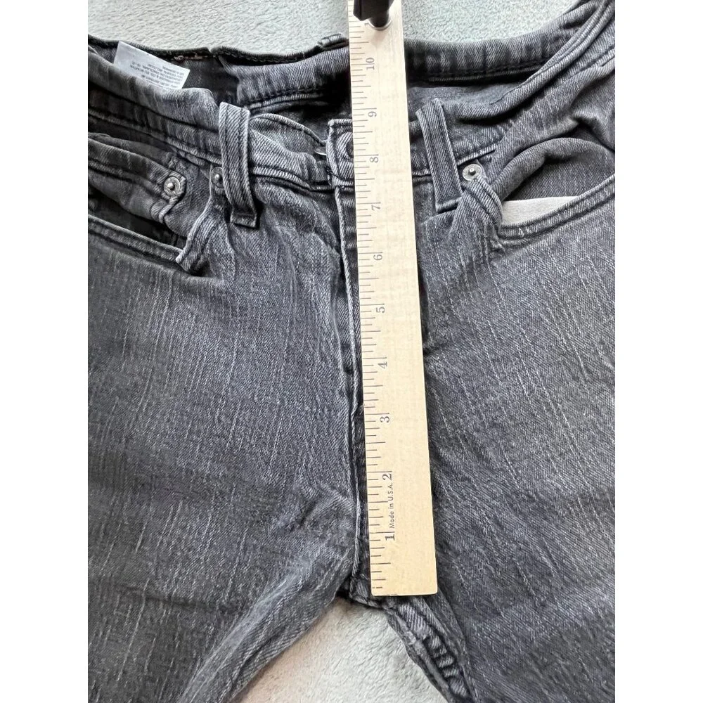 Levis 514 Mens Black 28x29.5 Straight Leg Jeans Skater Grunge Punk Emo Goth